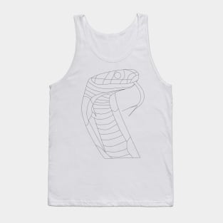 wild snake in line art tattoo design ecopop Tank Top